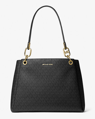 Trisha Large Logo Shoulder Bag